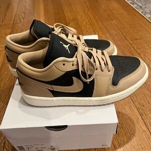 Low Air Jordans Black and Tan